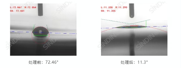 等离子处理前后对比